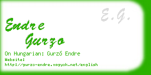 endre gurzo business card